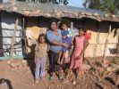 This needy family receives chickens