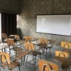Delivered chairs in classroom
