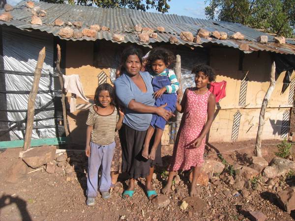 This needy family receives chickens
